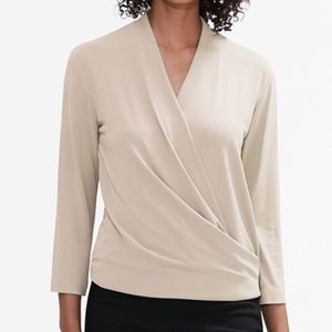 MM LaFleur The Deneuve Top in Cream Size Small 3/4 Length Sleeve